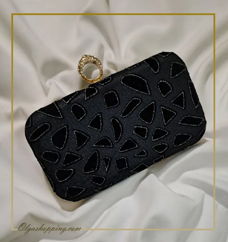 خرید کیف مجلسی مشکی انگشتری خرید کیف مجلسی مشکی انگشتری